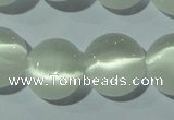 CCT510 15 inches 10mm flat round cats eye beads wholesale