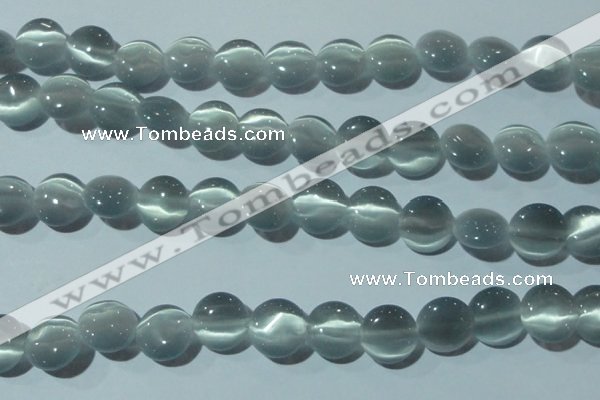 CCT511 15 inches 10mm flat round cats eye beads wholesale