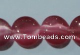 CCT513 15 inches 10mm flat round cats eye beads wholesale