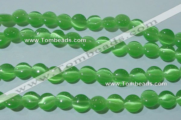 CCT521 15 inches 10mm flat round cats eye beads wholesale