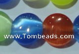 CCT526 15 inches 10mm flat round cats eye beads wholesale