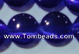 CCT551 15 inches 12mm flat round cats eye beads wholesale