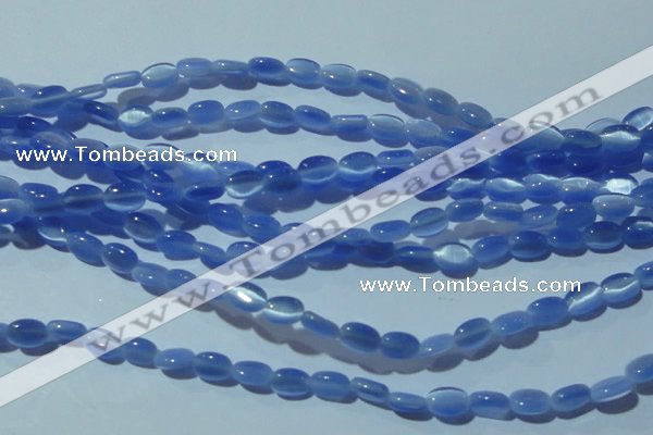 CCT613 15 inches 4*6mm oval cats eye beads wholesale