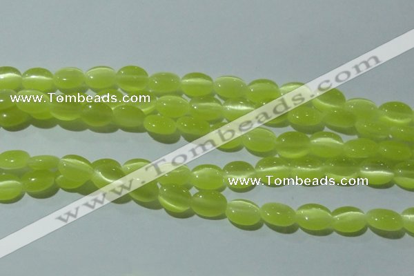 CCT644 15 inches 6*8mm oval cats eye beads wholesale