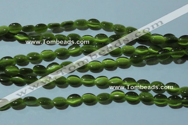 CCT648 15 inches 6*8mm oval cats eye beads wholesale