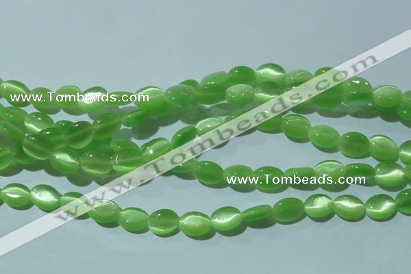 CCT649 15 inches 6*8mm oval cats eye beads wholesale