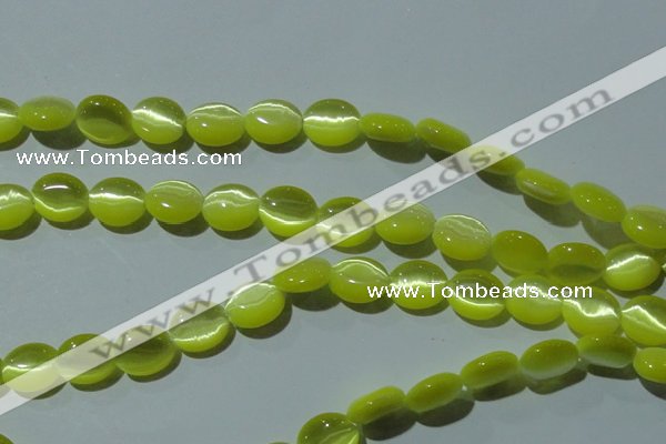 CCT669 15 inches 8*10mm oval cats eye beads wholesale