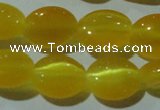 CCT670 15 inches 8*10mm oval cats eye beads wholesale