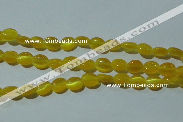 CCT670 15 inches 8*10mm oval cats eye beads wholesale