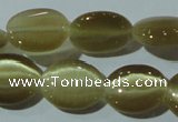 CCT671 15 inches 8*10mm oval cats eye beads wholesale