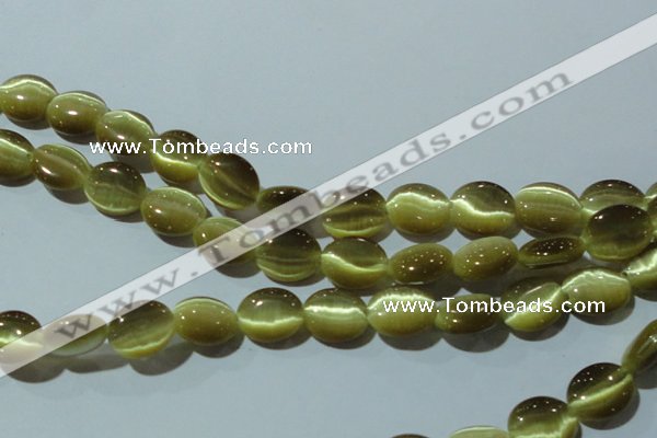 CCT673 15 inches 8*10mm oval cats eye beads wholesale