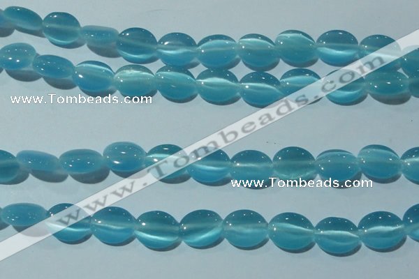 CCT677 15 inches 8*10mm oval cats eye beads wholesale