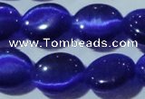 CCT679 15 inches 8*10mm oval cats eye beads wholesale