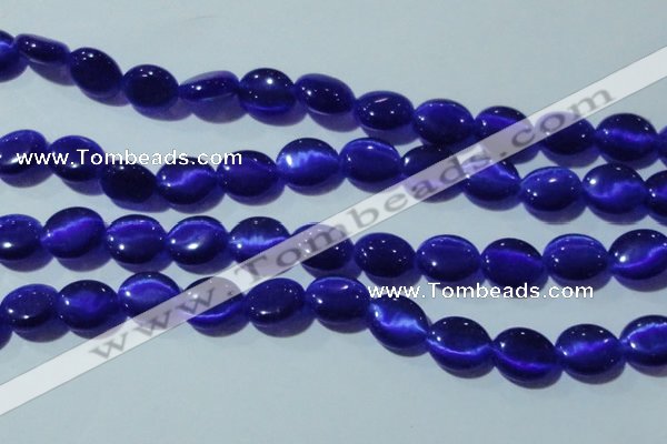 CCT679 15 inches 8*10mm oval cats eye beads wholesale