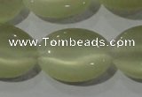 CCT722 15 inches 10*14mm oval cats eye beads wholesale