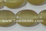 CCT723 15 inches 10*14mm oval cats eye beads wholesale