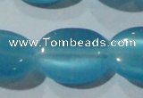 CCT752 15 inches 11*15mm oval cats eye beads wholesale