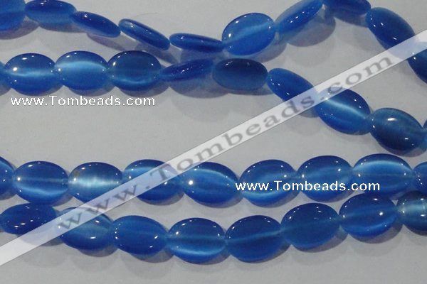 CCT753 15 inches 11*15mm oval cats eye beads wholesale