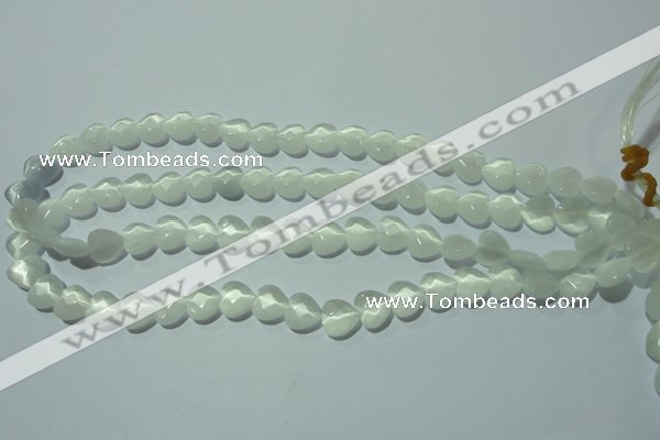 CCT960 15 inches 10*10mm faceted heart cats eye beads wholesale