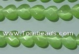 CCT965 15 inches 10*10mm faceted heart cats eye beads wholesale