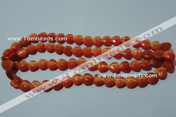 CCT971 15 inches 12*12mm faceted heart cats eye beads wholesale