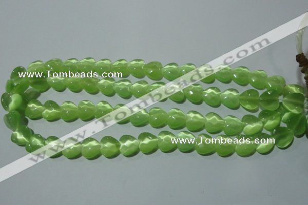 CCT972 15 inches 12*12mm faceted heart cats eye beads wholesale