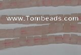 CCU02 15.5 inches 4*4mm cube rose quartz beads wholesale