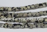 CCU04 15.5 inches 4*4mm cube dalmatian jasper beads wholesale