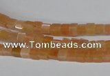 CCU08 15.5 inches 4*4mm cube pink aventurine beads wholesale