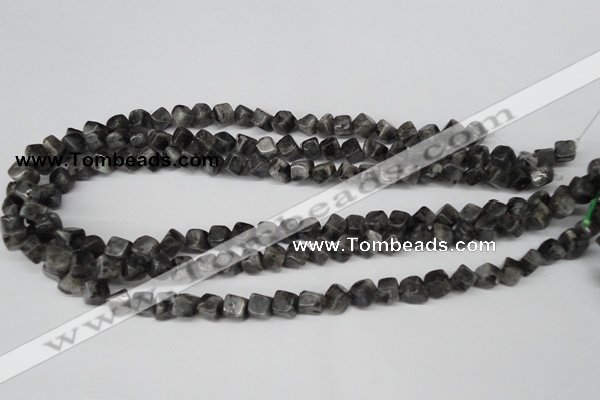 CCU100 15.5 inches 6*6mm cube black labradorite beads wholesale