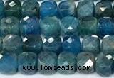 CCU1040 15 inches 6mm faceted cube apatite beads