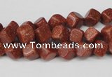 CCU105 15.5 inches 6*6mm cube goldstone beads wholesale