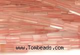 CCU1088 15 inches 2*4mm cuboid cherry quartz beads