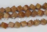 CCU110 15.5 inches 6*6mm cube grain stone beads wholesale