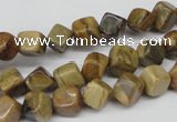 CCU111 15.5 inches 6*6mm cube silver leaf jasper beads wholesale