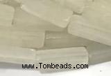 CCU1130 15 inches 4*13mm cuboid white jade beads