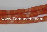 CCU15 15.5 inches 4*4mm cube dyed white jade beads wholesale