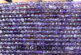 CCU1603 15 inches 2.5mm faceted cube amethyst gemstone beads