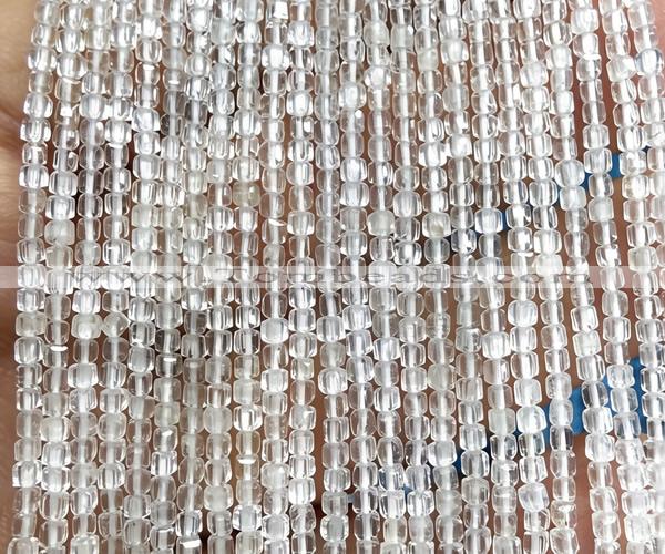 CCU1618 15 inches 2.5mm faceted cube topaz quartz beads