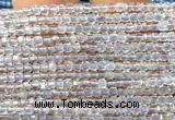 CCU1619 15 inches 2.5mm faceted cube topaz quartz beads