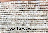 CCU1629 15 inches 2.5mm faceted cube white moonstone beads