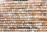 CCU1633 15 inches 2.5mm faceted cube sunstone gemstone beads