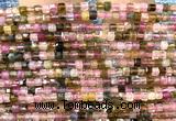 CCU1643 15 inches 2.5mm faceted cube tourmaline gemstone beads