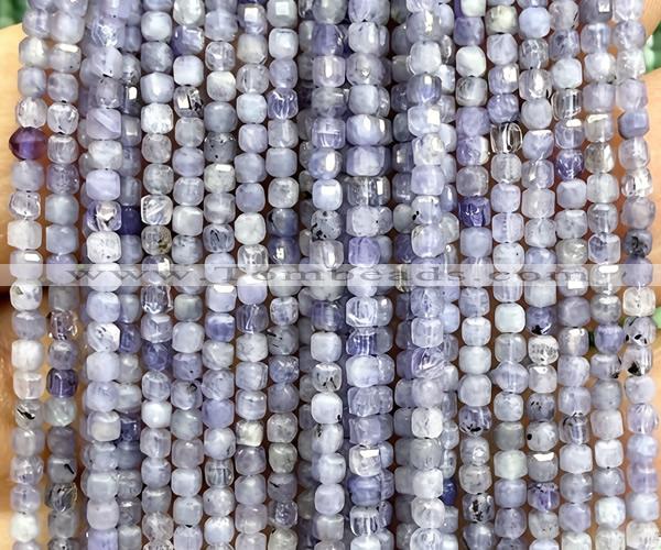 CCU1668 15 inches 2.5mm faceted cube tanzanite gemstone beads