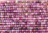 CCU1680 15 inches 2.5mm faceted cube ruby gemstone beads