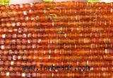 CCU1699 15 inches 2.5mm faceted cube red agate beads