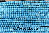 CCU1719 15 inches 2.5mm faceted cube blue howlite turquoise beads