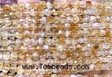 CCU1814 15 inches 4mm faceted cube citrine gemstone beads