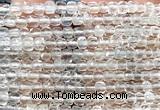 CCU1818 15 inches 4mm faceted cube topaz quartz beads