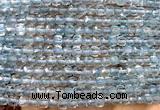 CCU1819 15 inches 4mm faceted cube topaz quartz beads